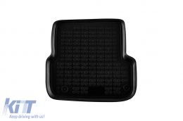 Specific rubber mats suitable for Audi A6 2008-2011, 4-piece set, black color-image-6213672
