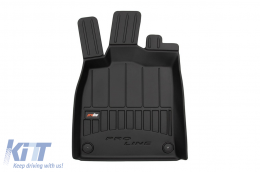 Specific rubber mats suitable for Audi A6 2011-2017 from Frogum 3D ProLine series, 4-piece set, black color, with 24-month warranty-image-6220975