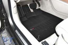 Specific rubber mats suitable for Audi A6 2011-2017 from Frogum 3D ProLine series, 4-piece set, black color, with 24-month warranty-image-6220977