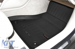 Specific rubber mats suitable for Audi A6 2011-2017 from Frogum 3D ProLine series, 4-piece set, black color, with 24-month warranty-image-6220978