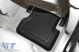 Specific rubber mats suitable for Audi A6 2011-2017 from Frogum 3D ProLine series, 4-piece set, black color, with 24-month warranty-image-6220979