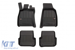Specific rubber mats suitable for Audi A6 2004-2006, 4-piece set, black color, with 24-month warranty from Frogum 3D ProLine series.