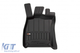 Specific rubber mats suitable for Audi A6 2004-2006, 4-piece set, black color, with 24-month warranty from Frogum 3D ProLine series.-image-6221090