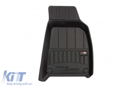 Specific rubber mats suitable for Audi A6 2004-2006, 4-piece set, black color, with 24-month warranty from Frogum 3D ProLine series.-image-6221091