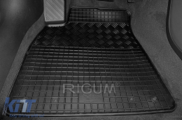 Specific rubber mats suitable for Audi A6 2011-2018, A7 Sportback 2010-2017, 4-piece set, black color-image-6248239