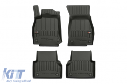 Specific rubber mats suitable for Audi A7 C8 Sportback after 2017, 4-piece set, black color, with 24-month warranty - ABFMA6017619
