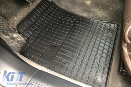 Specific rubber mats suitable for Audi A8 D3 2002-2009 short wheelbase, 4-piece set, black color from Frogum El Toro series-image-6231416