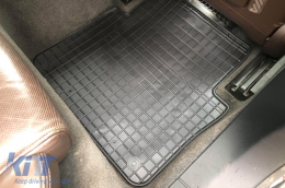 Specific rubber mats suitable for Audi A8 D3 2002-2009 short wheelbase, 4-piece set, black color from Frogum El Toro series-image-6231419