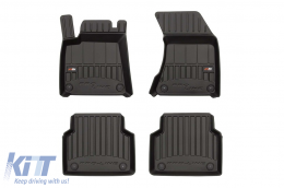 image-57-Specific rubber mats suitable for Audi A8 D4 short wheelbase 2009-2017, 4-piece set, black color, with 24-month warranty