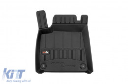 Specific rubber mats suitable for Audi A8 D4 2009-2017 long wheelbase, 4-piece set, black color, with 24-month warranty-image-6223412