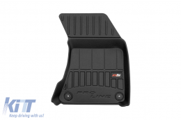 Specific rubber mats suitable for Audi A8 D4 2009-2017 long wheelbase, 4-piece set, black color, with 24-month warranty-image-6223413