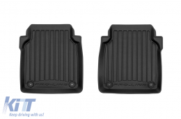 Specific rubber mats suitable for Audi A8 D4 2009-2017 long wheelbase, 4-piece set, black color, with 24-month warranty-image-6223414