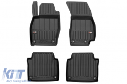 image-1-Specific rubber mats suitable for Audi A8 D5 short wheelbase after 2017, 4-piece set, black color, with 24-month warranty