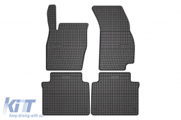 Specific rubber mats suitable for Audi A8 D5 short wheelbase after 2017, 4-piece set, black color - ABFMA6019363
