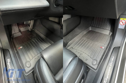 Specific rubber mats suitable for Audi E-tron GT after 2020, Porsche Taycan after 2019, 4-piece set, black color, with 24-month warranty-image-6223467