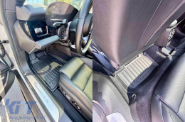 Specific rubber mats suitable for Audi E-tron GT after 2020, Porsche Taycan after 2019, 4-piece set, black color, with 24-month warranty-image-6223469