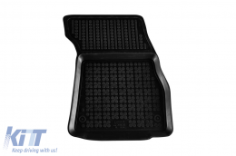 Specific rubber mats suitable for Audi E-tron after 2018, 3-piece set, black color-image-6213720