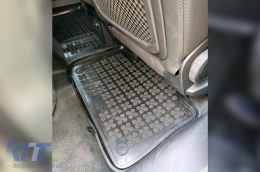 Specific rubber mats suitable for Audi E-tron after 2018, 3-piece set, black color-image-6213724