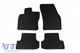 Specific rubber mats suitable for Audi Q2 after 2016, 4-piece set, black color-image-6212970