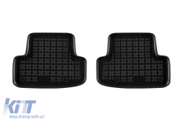 Specific rubber mats suitable for Audi Q2 after 2016, 4-piece set, black color-image-6213698
