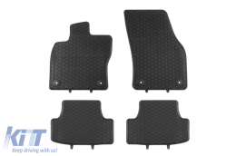 Specific rubber mats suitable for Audi Q2 after 2016, 4-piece set, black color - ABFMA6018937