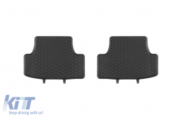 Specific rubber mats suitable for Audi Q2 after 2016, 4-piece set, black color-image-6229764