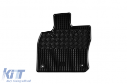 Specific rubber mats suitable for Audi Q2, Volkswagen T-roc, Skoda Karoq, Seat Ateca after 2016, 4-piece set, black color-image-6249556