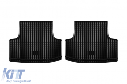 Specific rubber mats suitable for Audi Q2, Volkswagen T-roc, Skoda Karoq, Seat Ateca after 2016, 4-piece set, black color-image-6249558