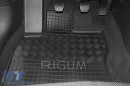 Specific rubber mats suitable for Audi Q2, Volkswagen T-roc, Skoda Karoq, Seat Ateca after 2016, 4-piece set, black color-image-6249559