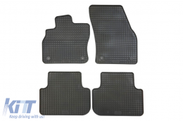 Specific rubber mats suitable for Audi Q3 after 2018, 4-piece set, black color-image-6212982