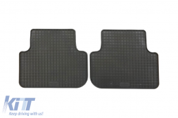 Specific rubber mats suitable for Audi Q3 after 2018, 4-piece set, black color-image-6212985