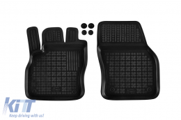 Specific rubber mats suitable for Audi Q3 after 2018, Q3 Sportback after 2019, 4-piece set, black color-image-6213712