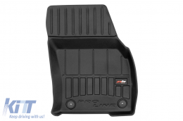 Specific rubber mats suitable for Audi Q3 II after 2018, 4-piece set, black color, with 24-month warranty-image-6222796