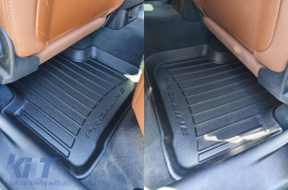 Specific rubber mats suitable for Audi Q3 II after 2018, 4-piece set, black color, with 24-month warranty-image-6222800