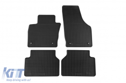 Specific rubber mats suitable for Audi Q3 2011-2018, 4-piece set, black color-image-6212954