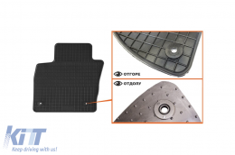 Specific rubber mats suitable for Audi Q3 2011-2018, 4-piece set, black color-image-6212955