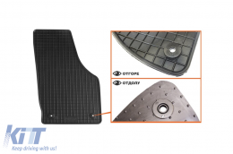 Specific rubber mats suitable for Audi Q3 2011-2018, 4-piece set, black color-image-6212956