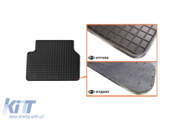 Specific rubber mats suitable for Audi Q3 2011-2018, 4-piece set, black color-image-6212957