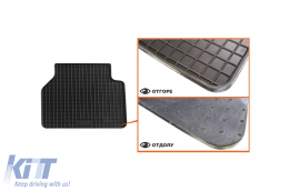Specific rubber mats suitable for Audi Q3 2011-2018, 4-piece set, black color-image-6212958