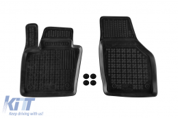 Specific rubber mats suitable for Audi Q3 2011-2018, 4-piece set, black color-image-6213662
