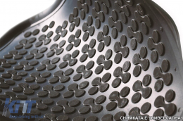 Specific rubber mats suitable for Audi Q3 2011-2018, 4-piece set, black color-image-6213666