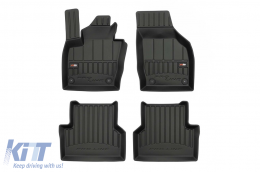 Specific rubber mats suitable for Audi Q3 2011-2018, 4-piece set, black color, with 24-month warranty-image-6221113