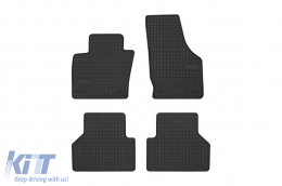 Specific rubber mats suitable for Audi Q3 2011-2018, 4-piece set, black color