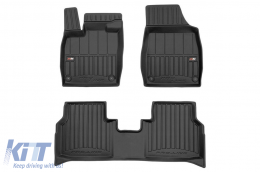 image-66-Specific rubber mats suitable for Audi Q4 E-tron, Volkswagen ID.4, Skoda Enyaq iV after 2020, Elroq after 2025, 3-piece set, black color, with 24-month warranty