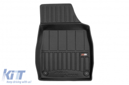 Specific rubber mats suitable for Audi Q4 E-tron, Volkswagen ID.4, Skoda Enyaq iV after 2020, Elroq after 2025, 3-piece set, black color, with 24-month warranty-image-6223180