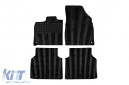 Specific rubber mats suitable for Audi Q4 E-tron, Volkswagen ID.4, ID.5, Skoda Enyaq Coupe after 2021, 4-piece set, black color-image-6229219
