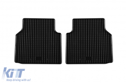 Specific rubber mats suitable for Audi Q4 E-tron, Volkswagen ID.4, ID.5, Skoda Enyaq Coupe after 2021, 4-piece set, black color-image-6229222