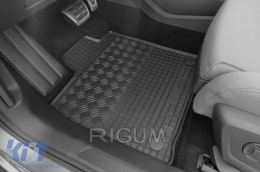 Specific rubber mats suitable for Audi Q4 E-tron, Volkswagen ID.4, ID.5, Skoda Enyaq Coupe after 2021, 4-piece set, black color-image-6229223