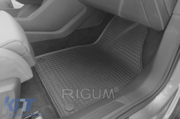 Specific rubber mats suitable for Audi Q4 E-tron, Volkswagen ID.4, ID.5, Skoda Enyaq Coupe after 2021, 4-piece set, black color-image-6229224