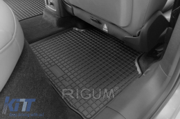 Specific rubber mats suitable for Audi Q4 E-tron, Volkswagen ID.4, ID.5, Skoda Enyaq Coupe after 2021, 4-piece set, black color-image-6229225